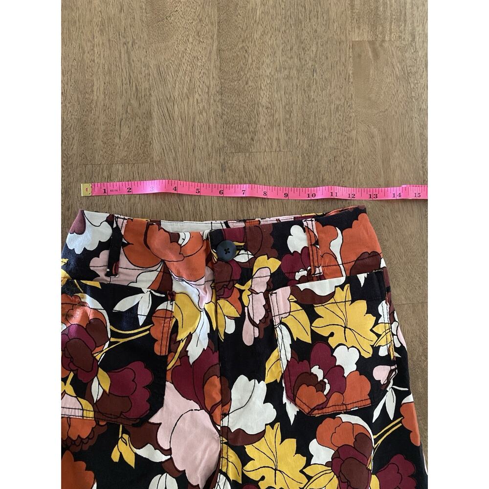 Maeve The Colette Cropped Wide Leg Pants Sz 26x23 Floral AOP Linen Blend Petite - Picture 6 of 8